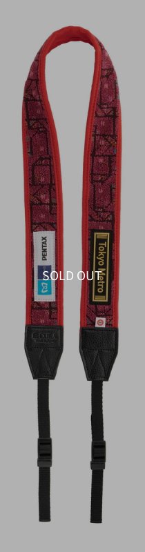 画像2: 東京メトロ×PENTAX　カメラストラップ　丸ノ内線０2系（普通席（赤）） (2)