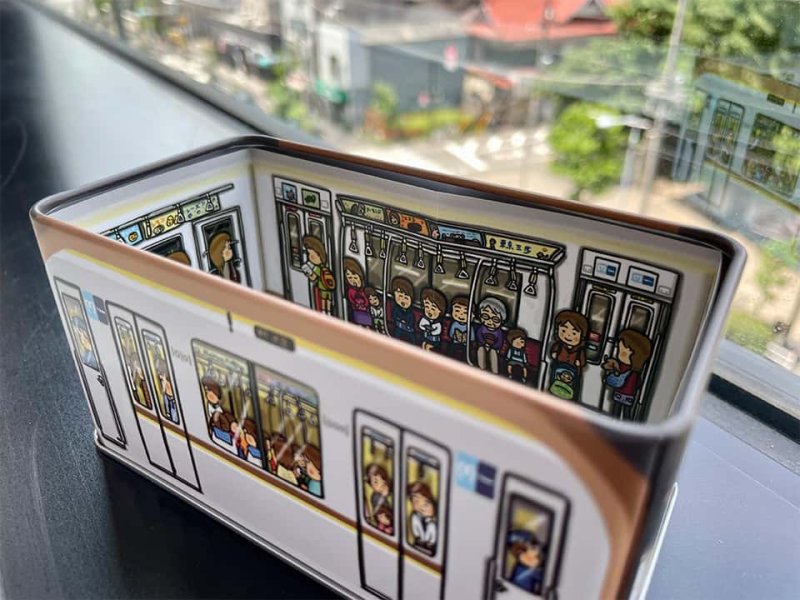 画像3: 東京三歩 副都心線【缶入りクッキー ショコラ味】 (3)