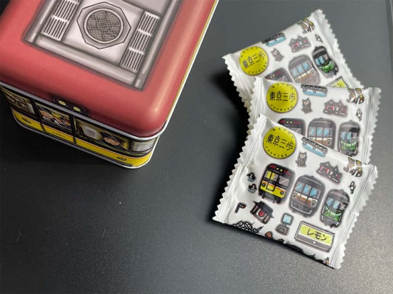 画像2: 東京三歩 銀座線【缶入りクッキー レモン味】 (2)