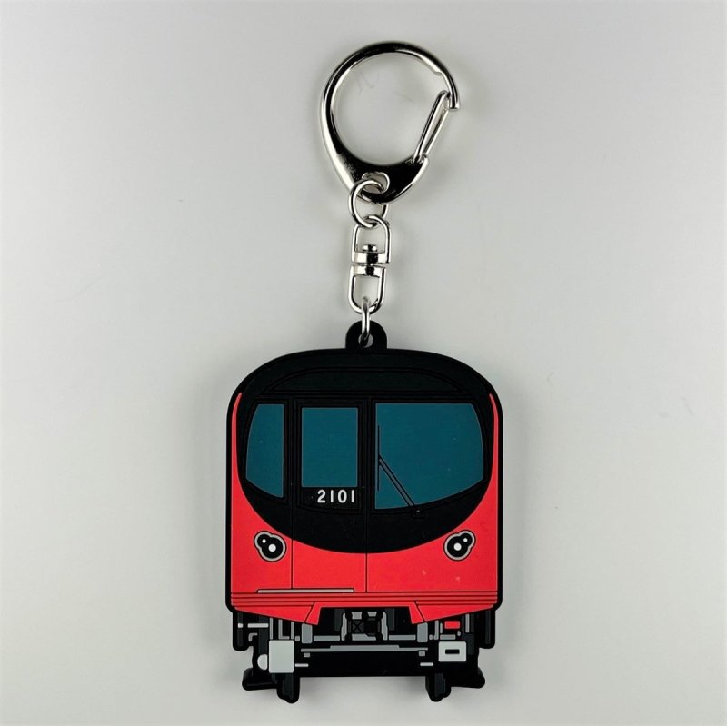 画像1: ラバーキーホルダー 丸ノ内線2000系 (1)