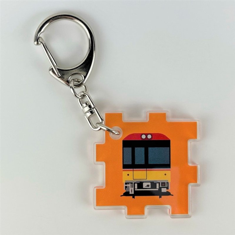 画像1: 東京メトロ20周年記念 アクリルパズルキーホルダー 銀座線 (1)