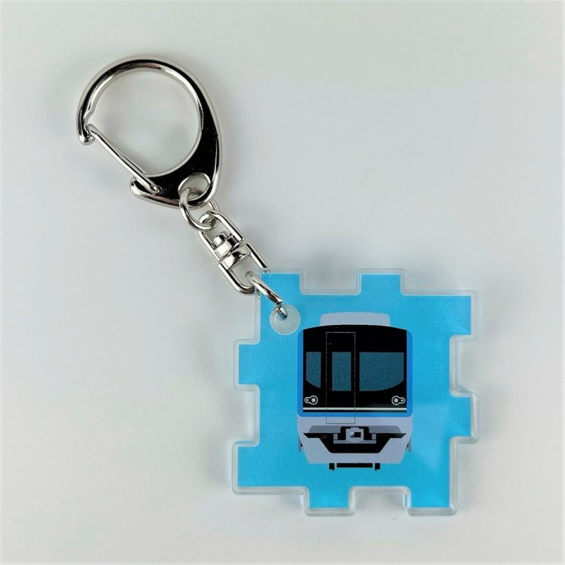 画像1: 東京メトロ20周年記念 アクリルパズルキーホルダー 東西線 (1)