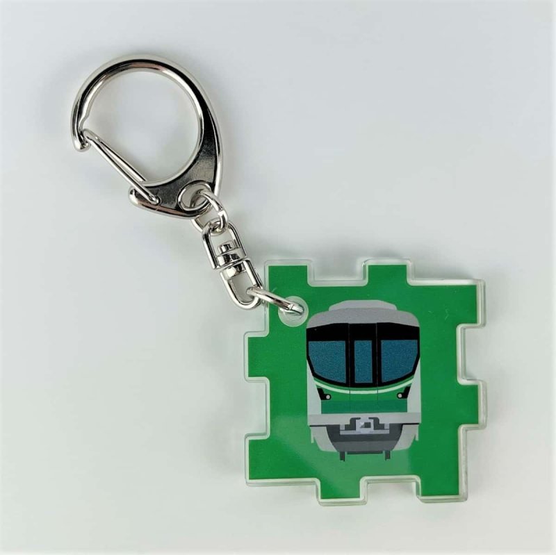 画像1: 東京メトロ20周年記念 アクリルパズルキーホルダー 千代田線 (1)