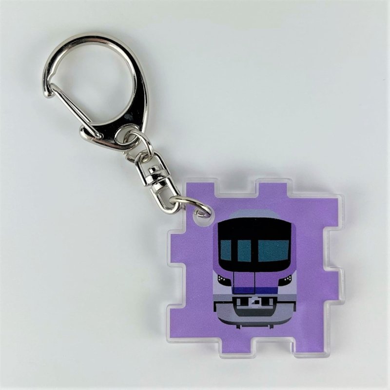 画像1: 東京メトロ20周年記念 アクリルパズルキーホルダー 半蔵門線 (1)