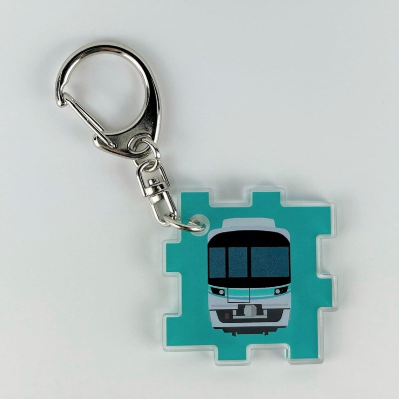 画像1: 東京メトロ20周年記念 アクリルパズルキーホルダー 南北線 (1)