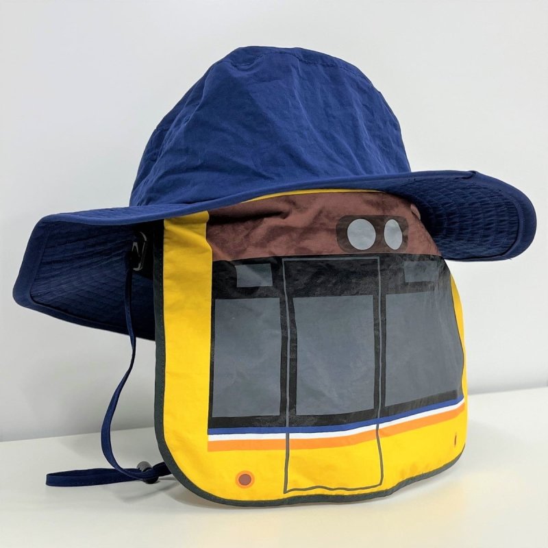 画像1: 日よけ付きハット 銀座線1000系（帽子）（56cmサイズ） (1)