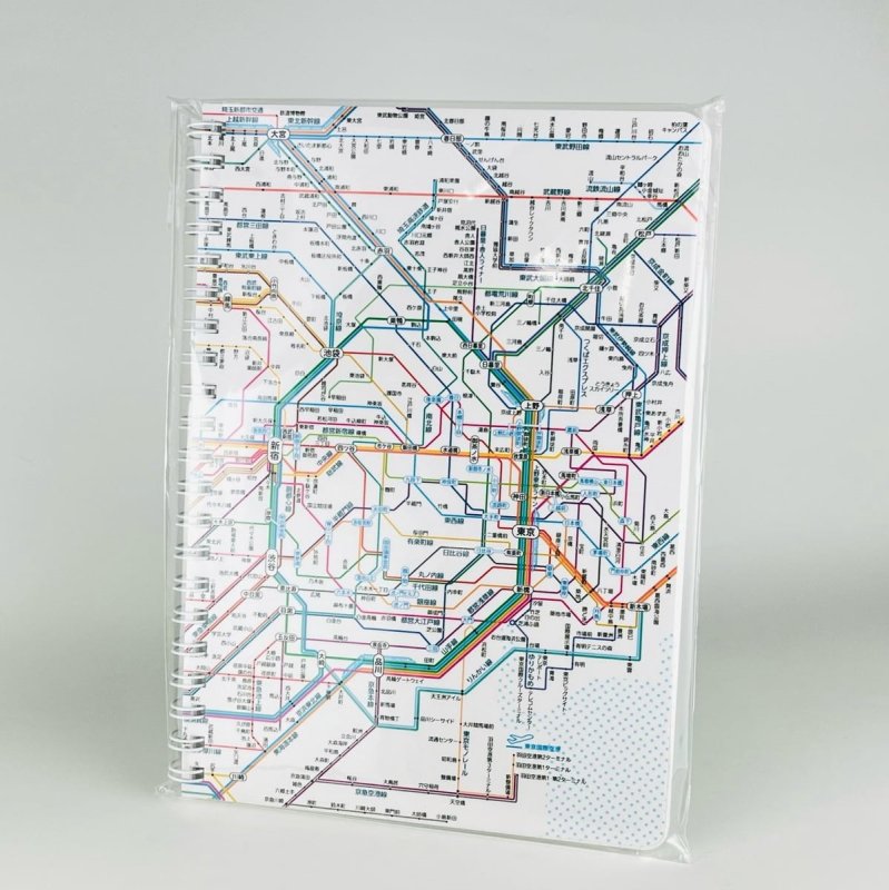 画像1: 鉄道路線図リングノート 首都圏 日本語(ホワイト) (1)