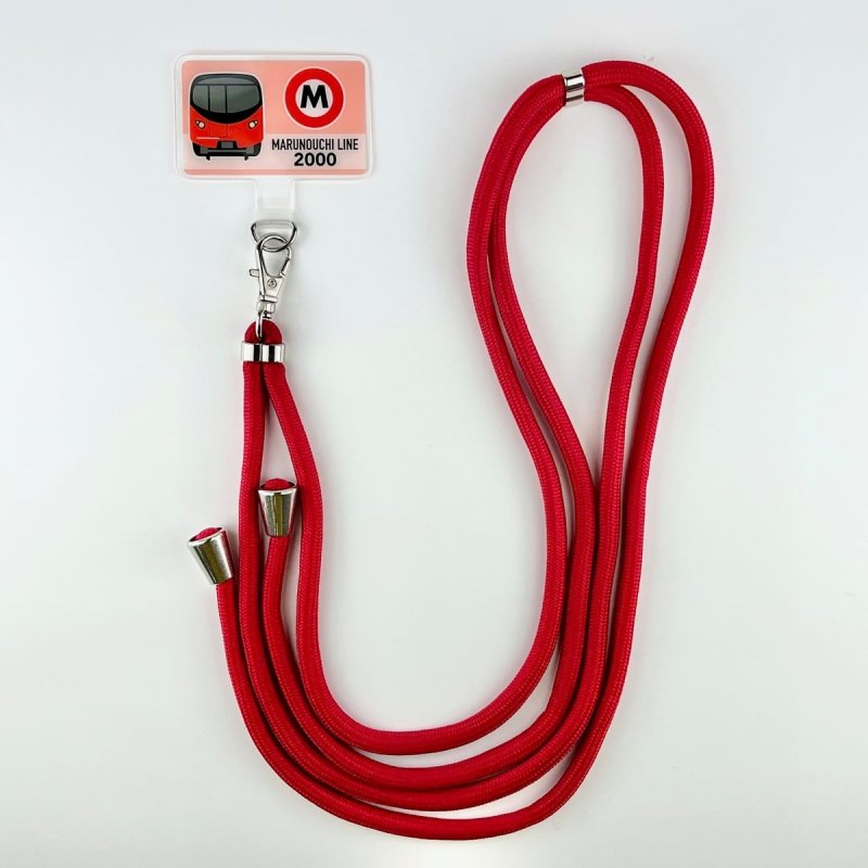 画像1: フォンタブ・スマホストラップ 丸ノ内線2000系 (1)