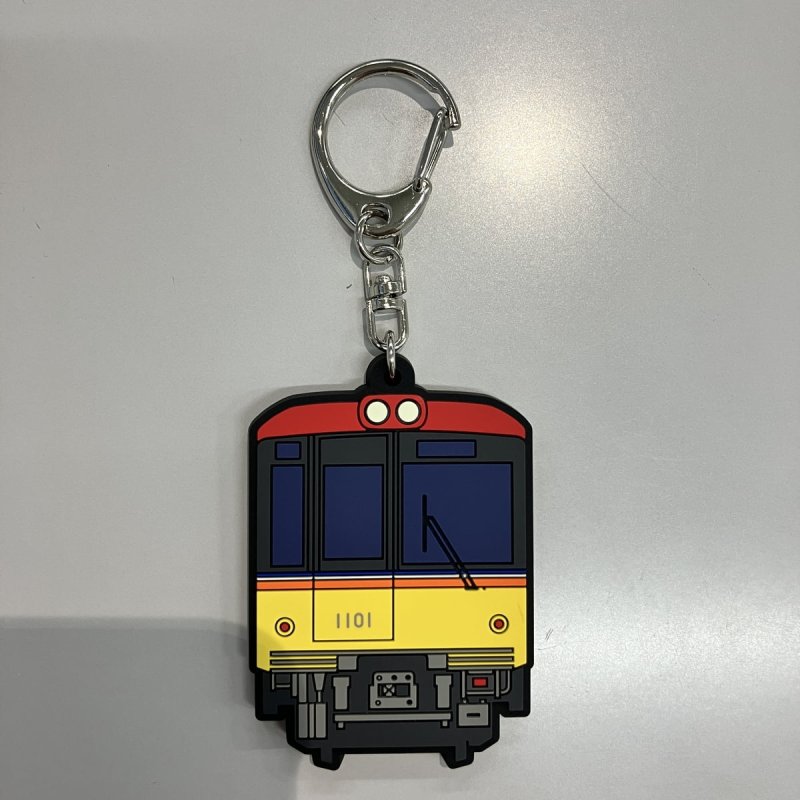 画像1: ラバーキーホルダー 銀座線1000系 (1)