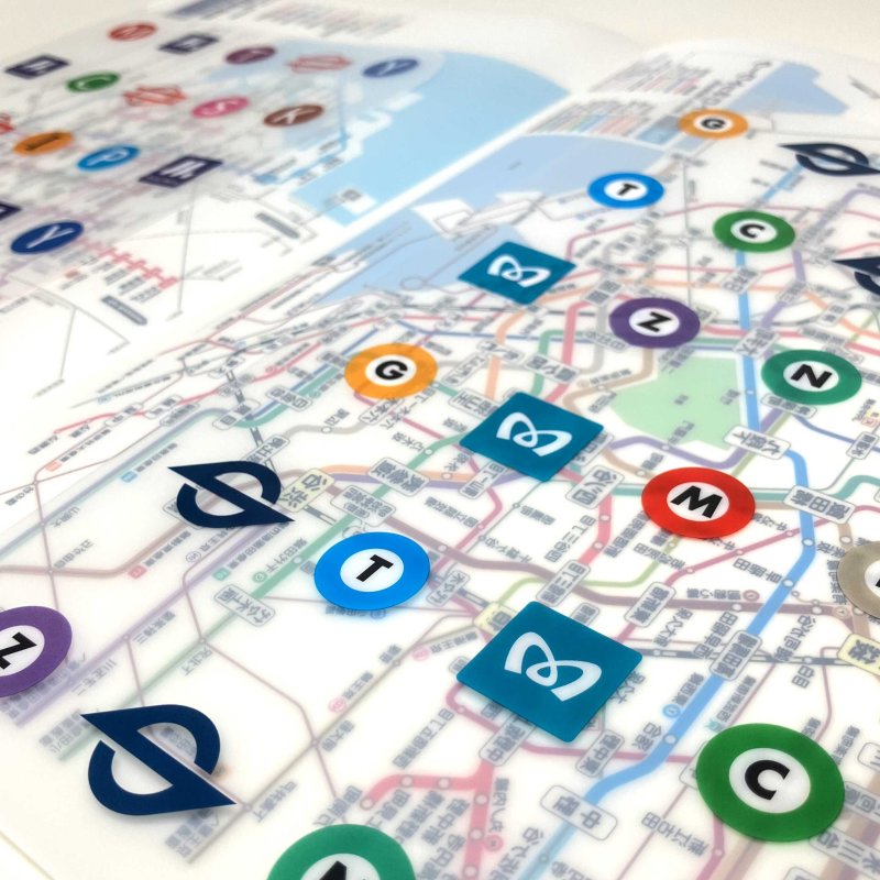 画像5: 東京メトロ×Osaka Metro コラボ  路線図クリアファイル(Wポケット) (5)